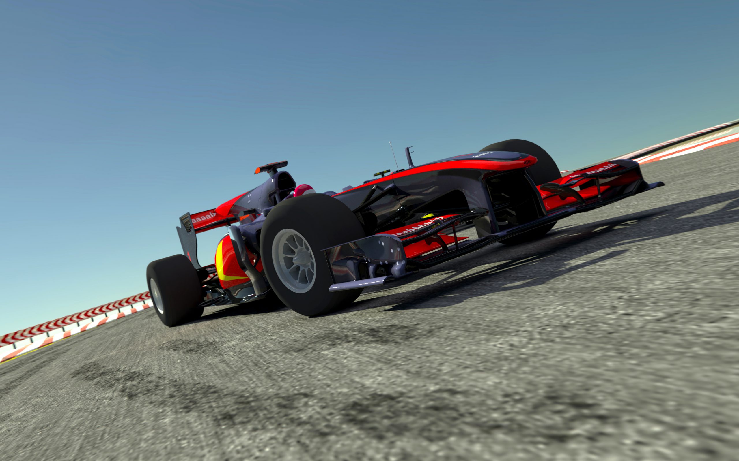 The image of sports car F1 3D illustration